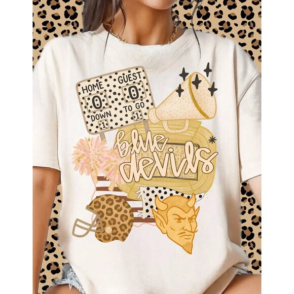 Gildan Tops - Blue Devils Football Shirt